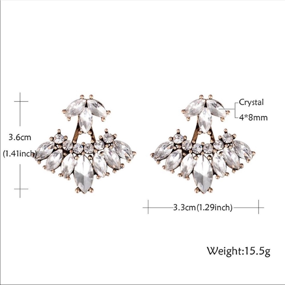 • Laura• Crystal Blooms Earrings - Picture 3 of 3